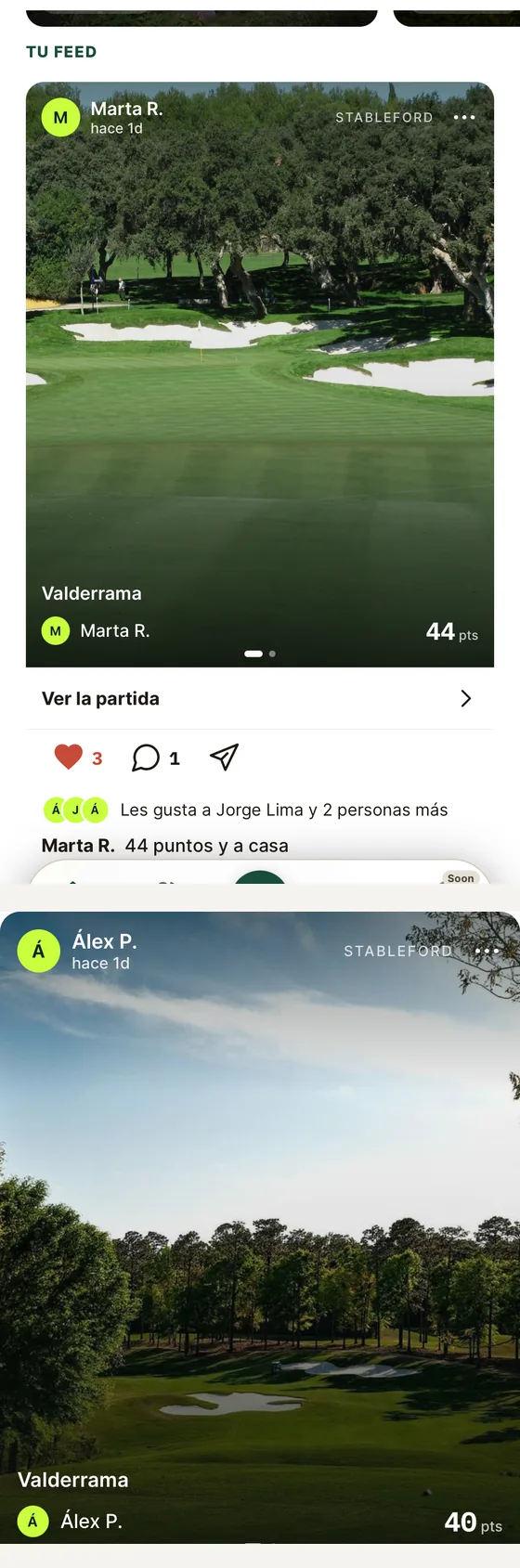 Tu feed: el post de Marta con 44 puntos en Estoril